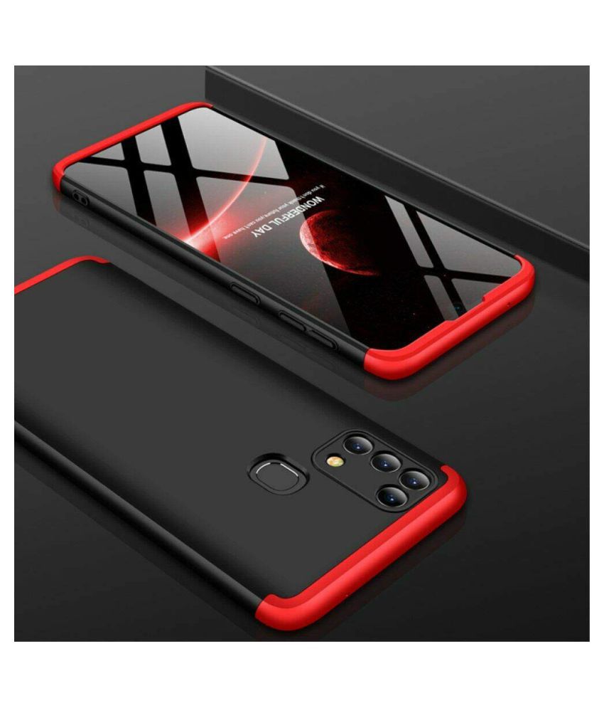Samsung Galaxy M21 Hybrid Covers MobileMantra Red Plain Back Covers Online at Low Prices