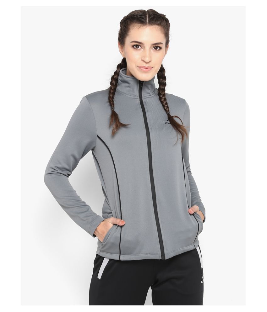     			Alcis Polyester Grey Jackets