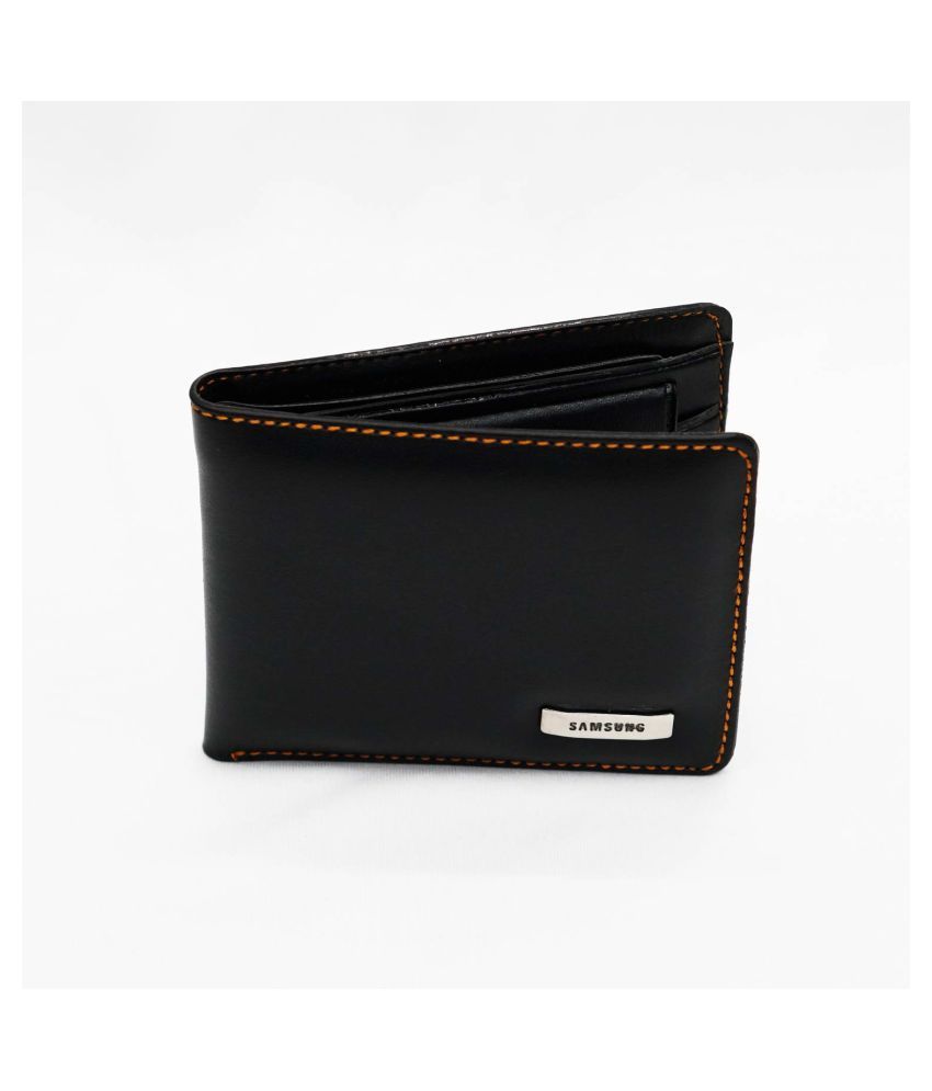 Best Seller Trending Men's Wallet 51 A_Midnight Black_Samsung Faux