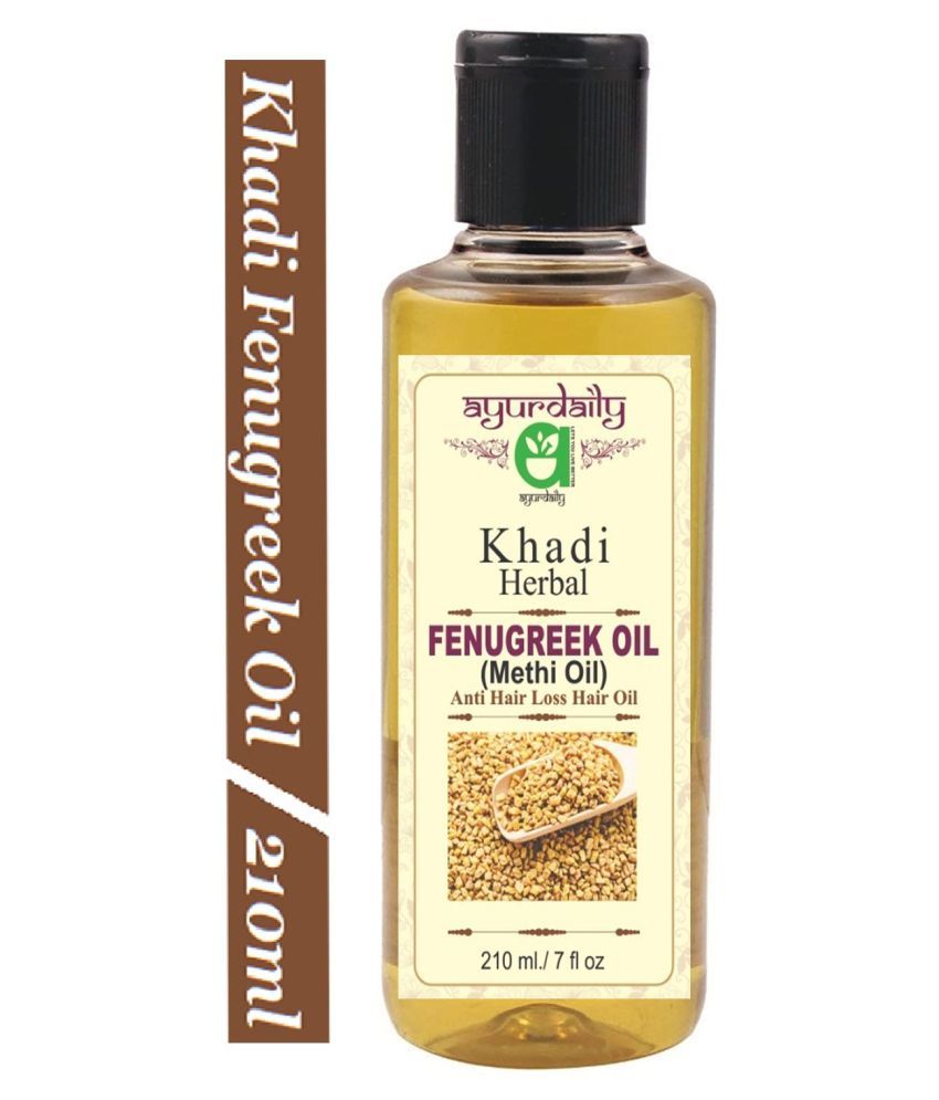 Ayurdaily Khadi Fenugreek Methi oil for Growth Hair oil 200 mL Buy Ayurdaily Khadi Fenugreek