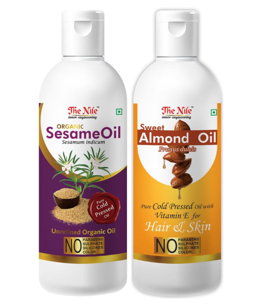     			The Nile Sesame Oil 150 ML +  Almond  Oil 200 ML Hair Oil 350 mL Pack of 2