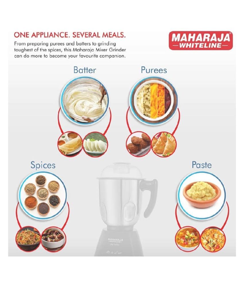 MAHARAJA COMPANY Joy Turbo 750 Watt 3 Jar Mixer Grinder Price in India