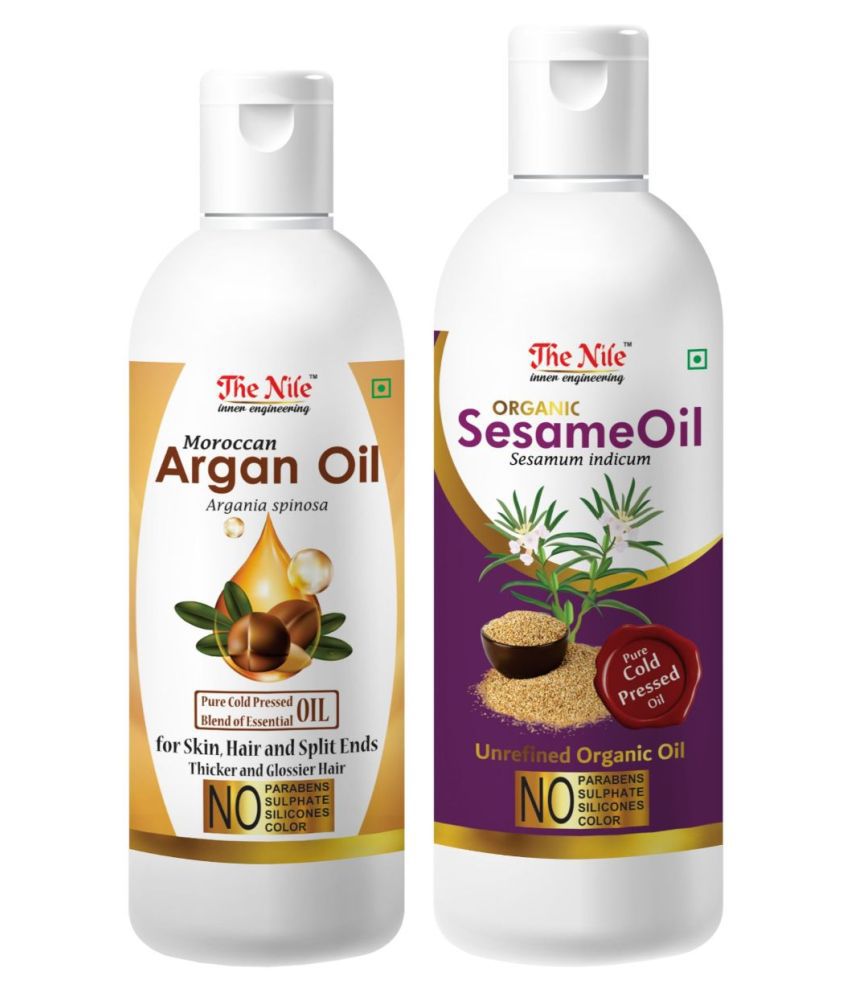     			The Nile Argan Oil 150 ML + Sesame Oil 200 ML Hair & Skin Care Oil 350 mL Pack of 2