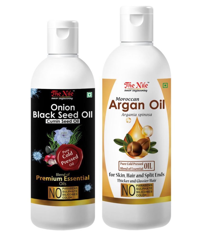     			The Nile Onion Black Seed 100 ML & Moroccan Argan 200 ML Oils 300 mL Pack of 2
