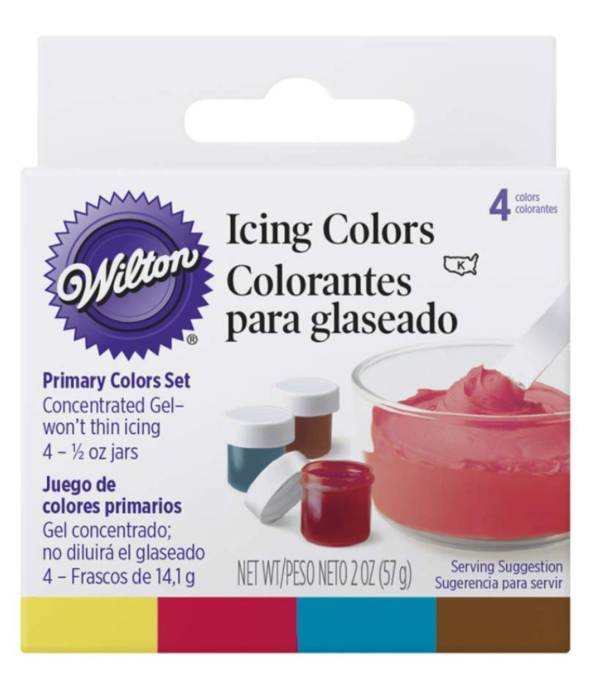 Wilton Icing Colour Assorted (14 Gm X 4 Bottel X 1 Set) 56 g Buy