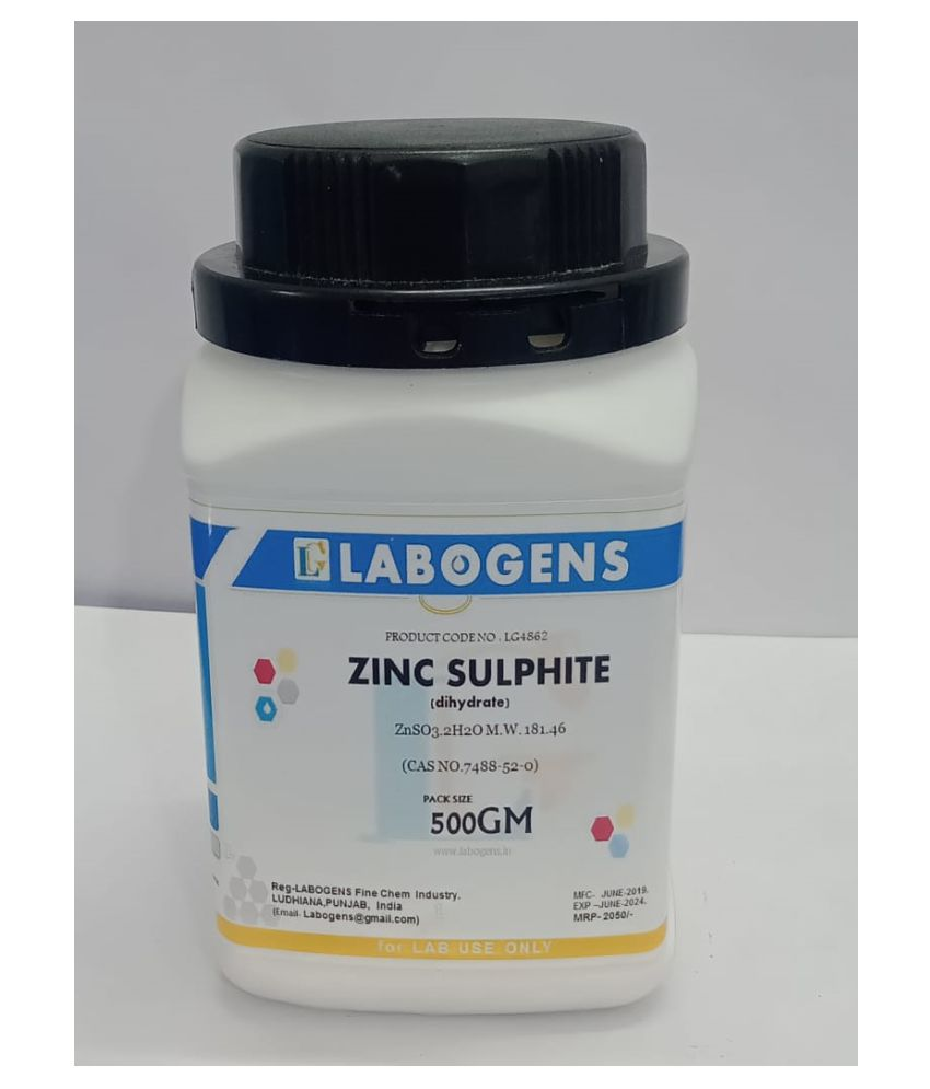     			ZINC SULPHITE (dihydrate) (CAS NO.7488-52-0) 500 GM