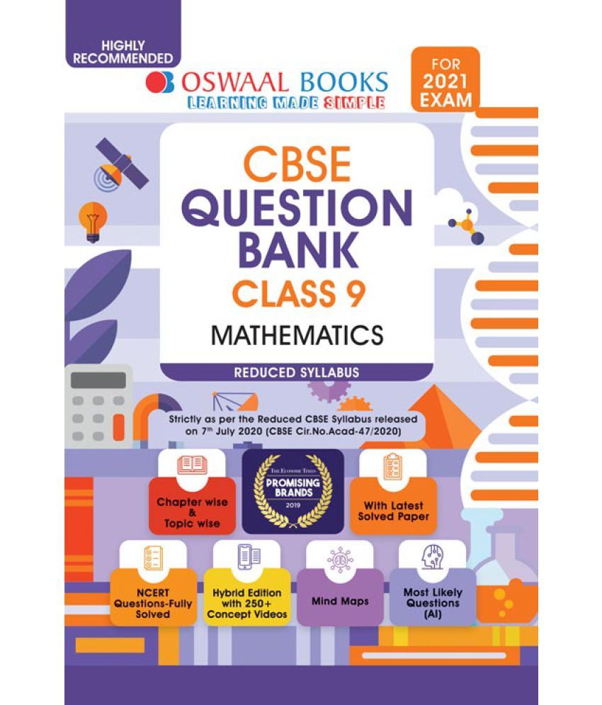 Oswaal CBSE Question Bank Mathematics, Class 9 (Reduced Syllabus) (For ...