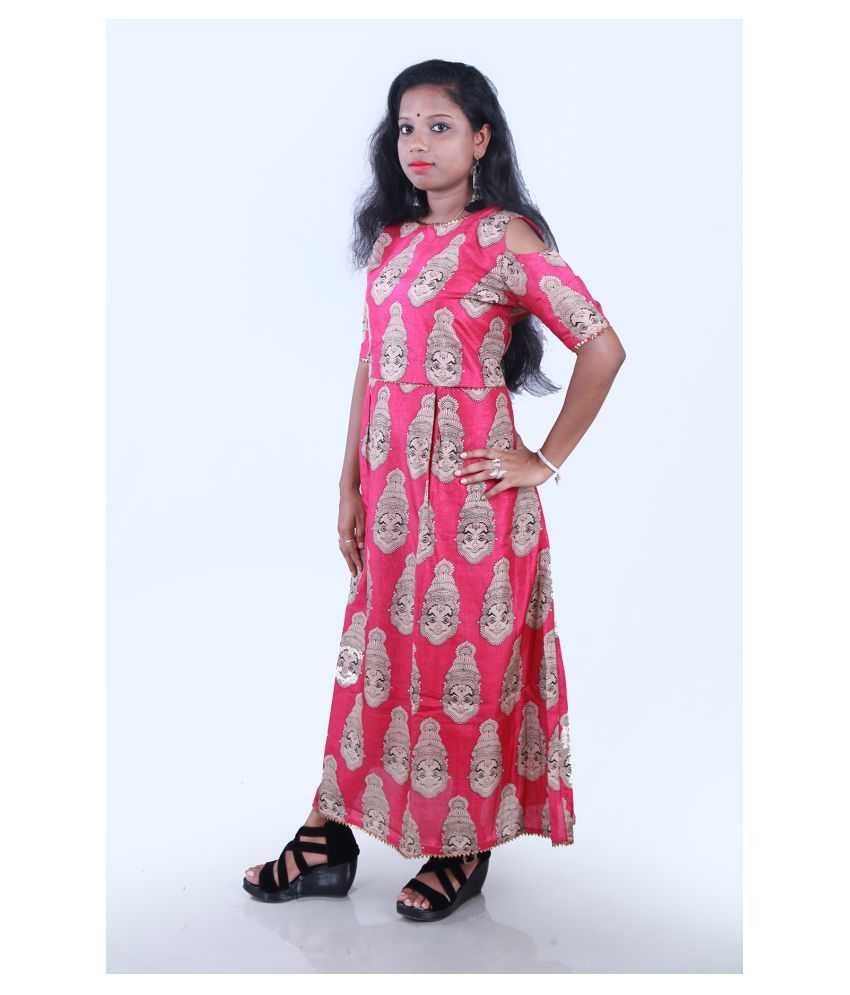 raw silk frock design