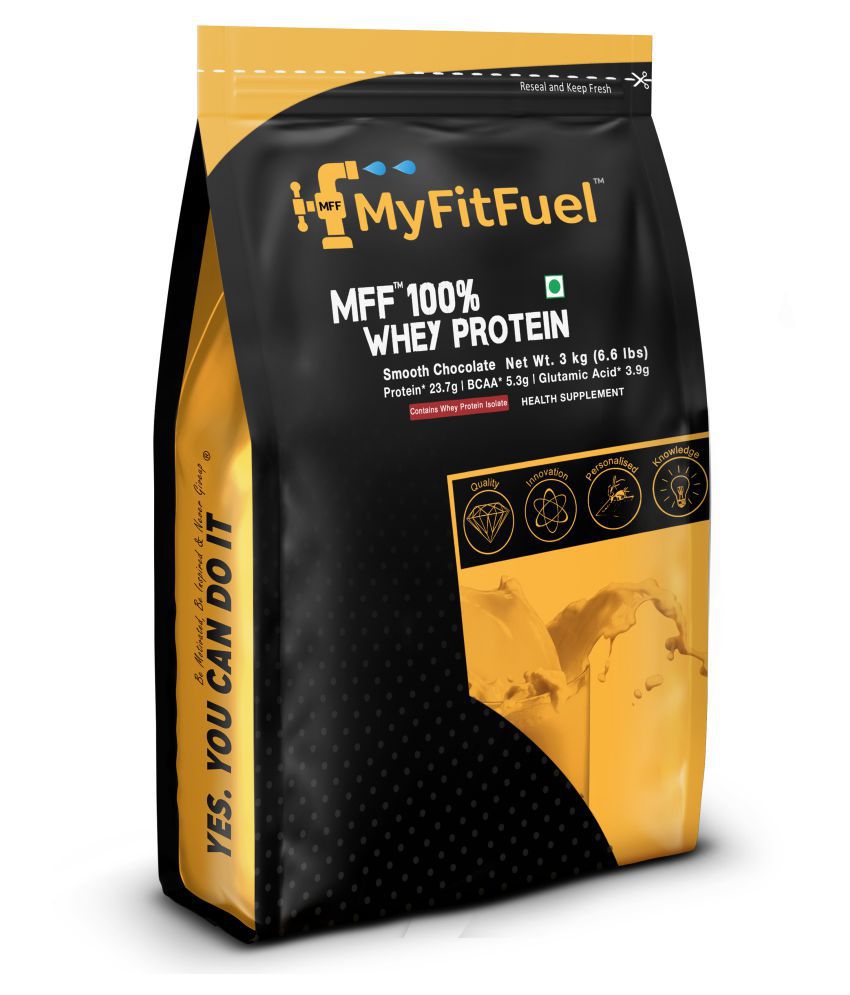 MyFitFuel MFF 100% Whey Protein, 3 Kg (Chocolate Smooth) 3 kg Pack of 3