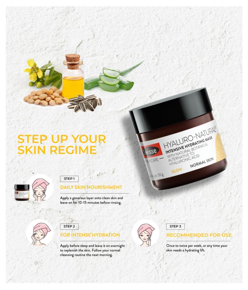 Swisse Hyaluro Natural Hydrating Intensive mask Face Mask Cream 50 gm