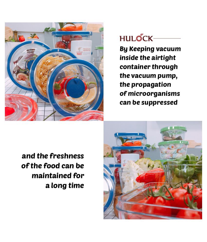 Hulock Vacuum Airtight Red Container Set Buy Online at Best Price in