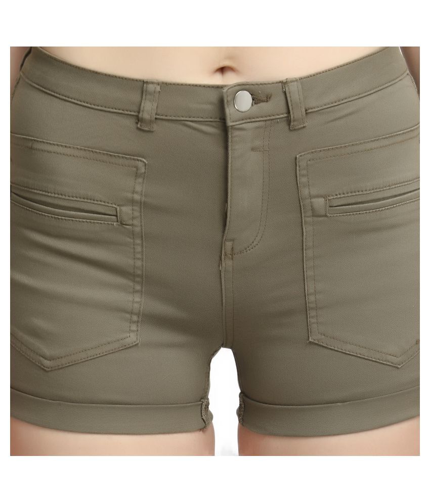 khaki hot pants