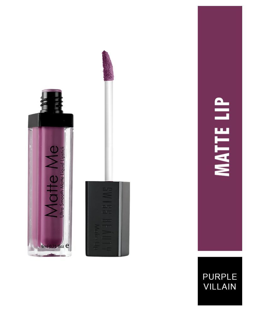 Swiss Beauty Liquid Lipstick Shade Villian Purple 6 mL ...