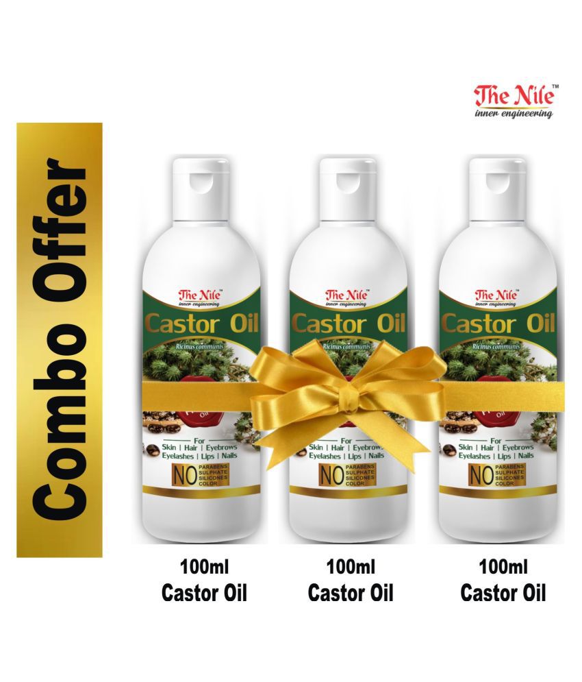     			The Nile Castor Oil 100 ML X 3 300 ML Hair Growth Oil 300 mL Pack of 3