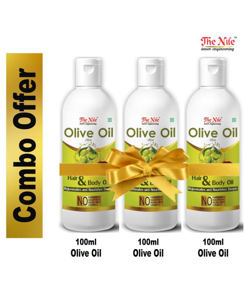     			The Nile Olive Oil 100 Ml X 3 300 ML Hair Growth Oil 300 mL Pack of 3