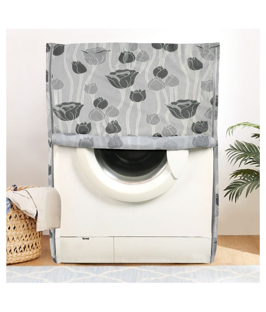     			E-Retailer Single PVC Gray Washing Machine Cover for Universal Front Load