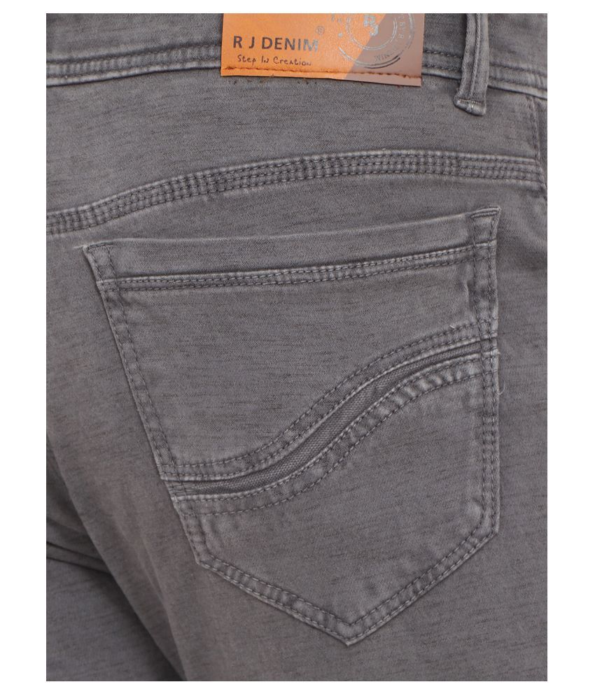 RJ DENIM Grey Regular Fit Jeans - Buy RJ DENIM Grey Regular Fit Jeans ...