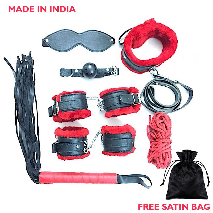 Buy Kamuk Life Black Red Leather Bdsm Bondage Kit For Adult Party Fun Honeymoon Couples Sm