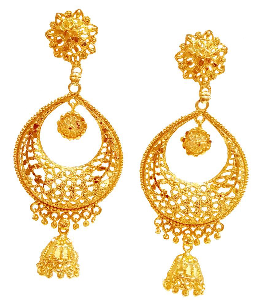 gold plated earrings - Buy gold plated earrings Online at Best Prices ...