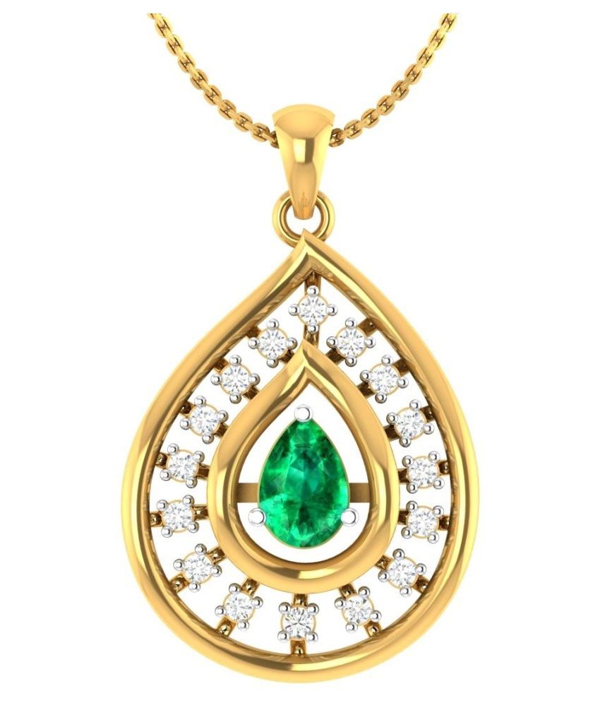 P Gitanjali Jewels 18k Yellow Gold Plated 925 Sterling Silver Pendant for Women amp; Girls PGP1116