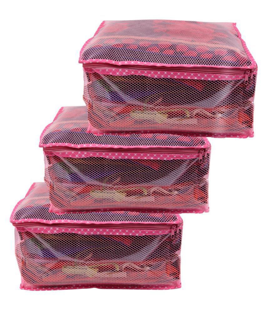     			RAJA Pink Saree Covers - 3 Pcs