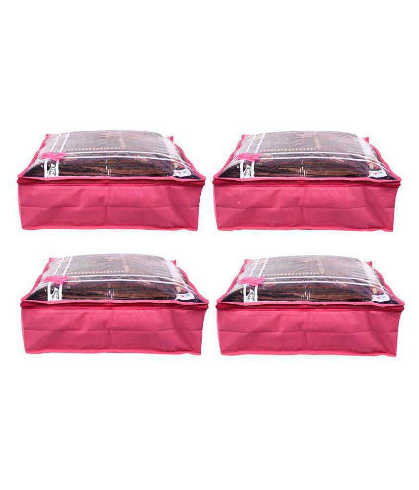 RAJA Pink Saree Covers - 4 Pcs