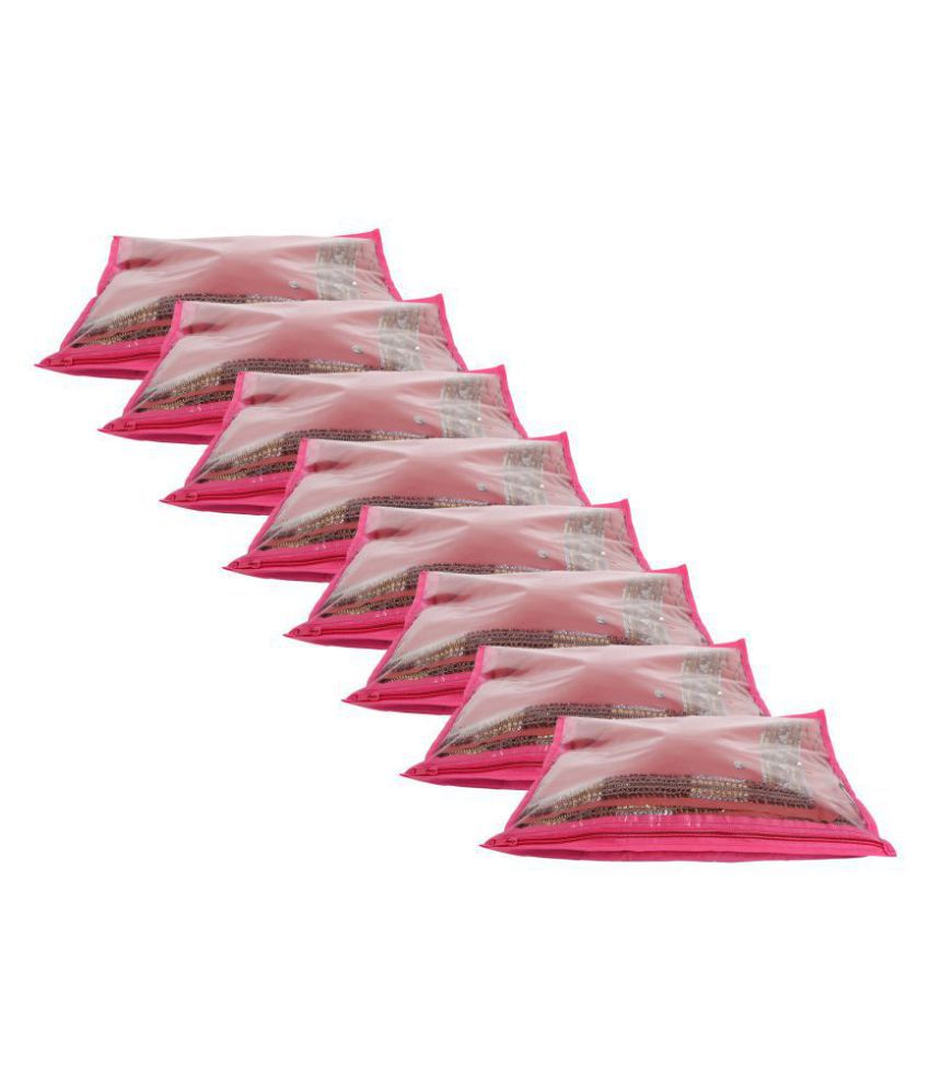 RAJA Pink Saree Covers - 8 Pcs