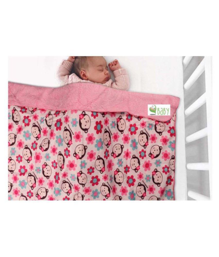 pink fleece baby blanket