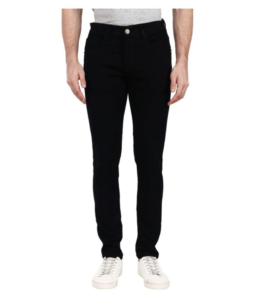     			ZAYSH Black Regular Fit Jeans