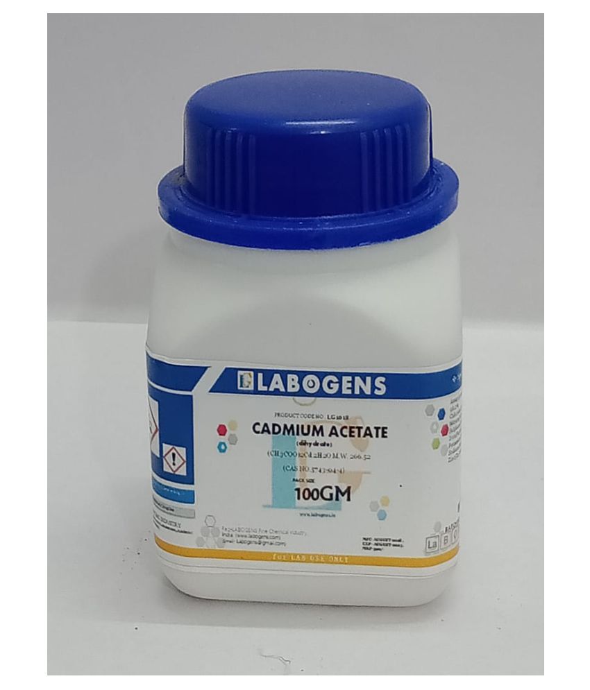     			CADMIUM ACETATE (dihydrate) (CAS NO.5743-04-4) 100 GM