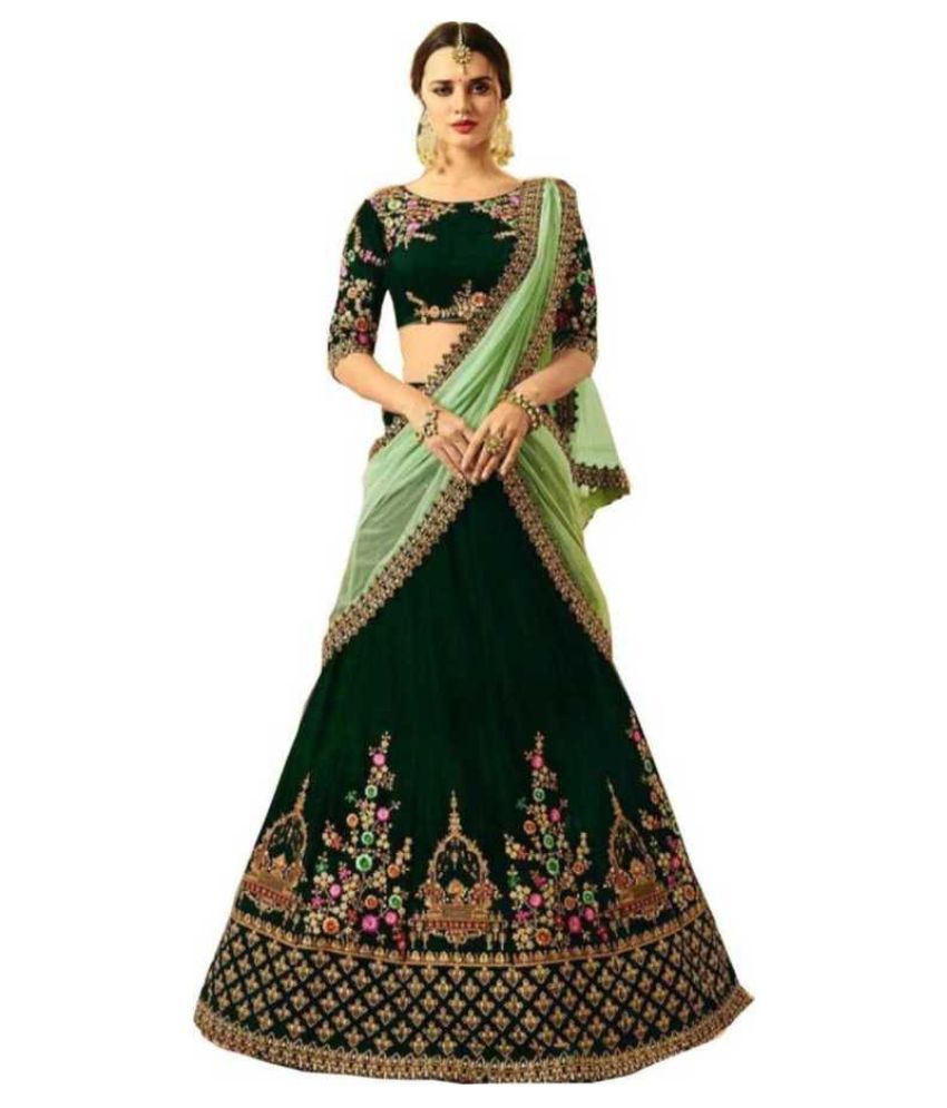 Green Silk Chaniya Choli 