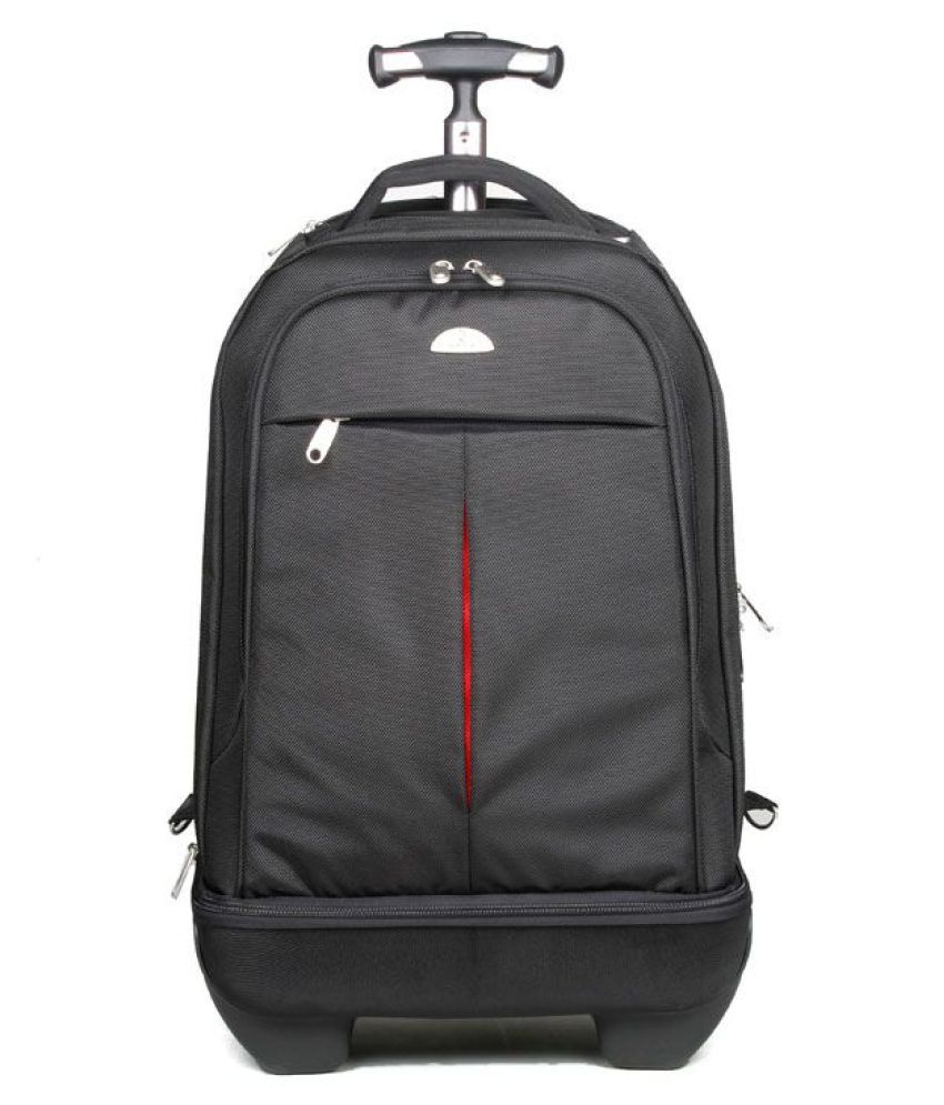 Kara Black Nylon Trolley Backpack Buy Kara Black Nylon Trolley Backpack Online at Low Price