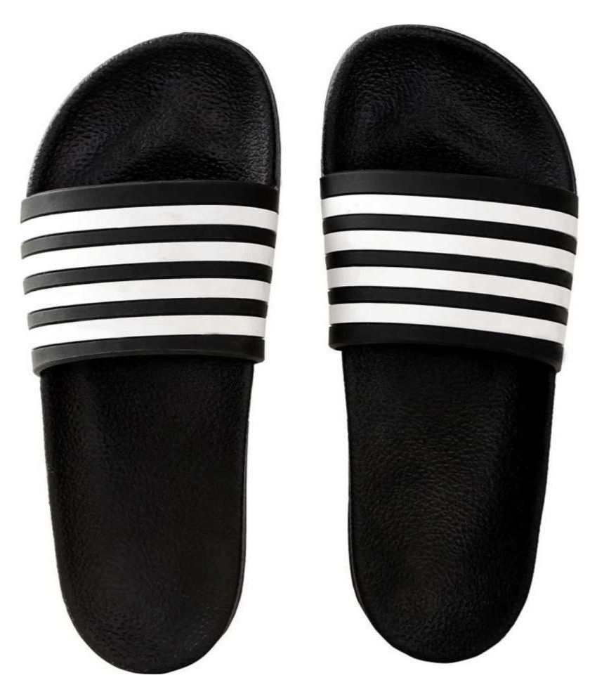     			KAPANI Black Slide Flip flop