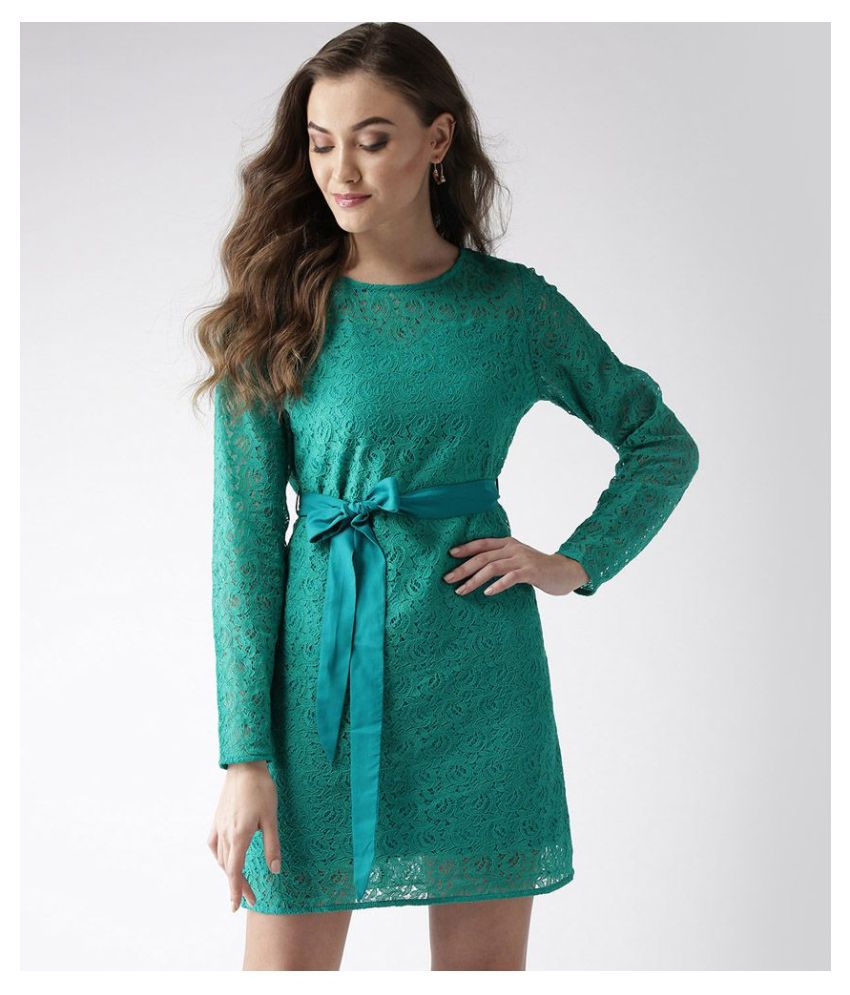 La Zoire Lace Green Regular Dress