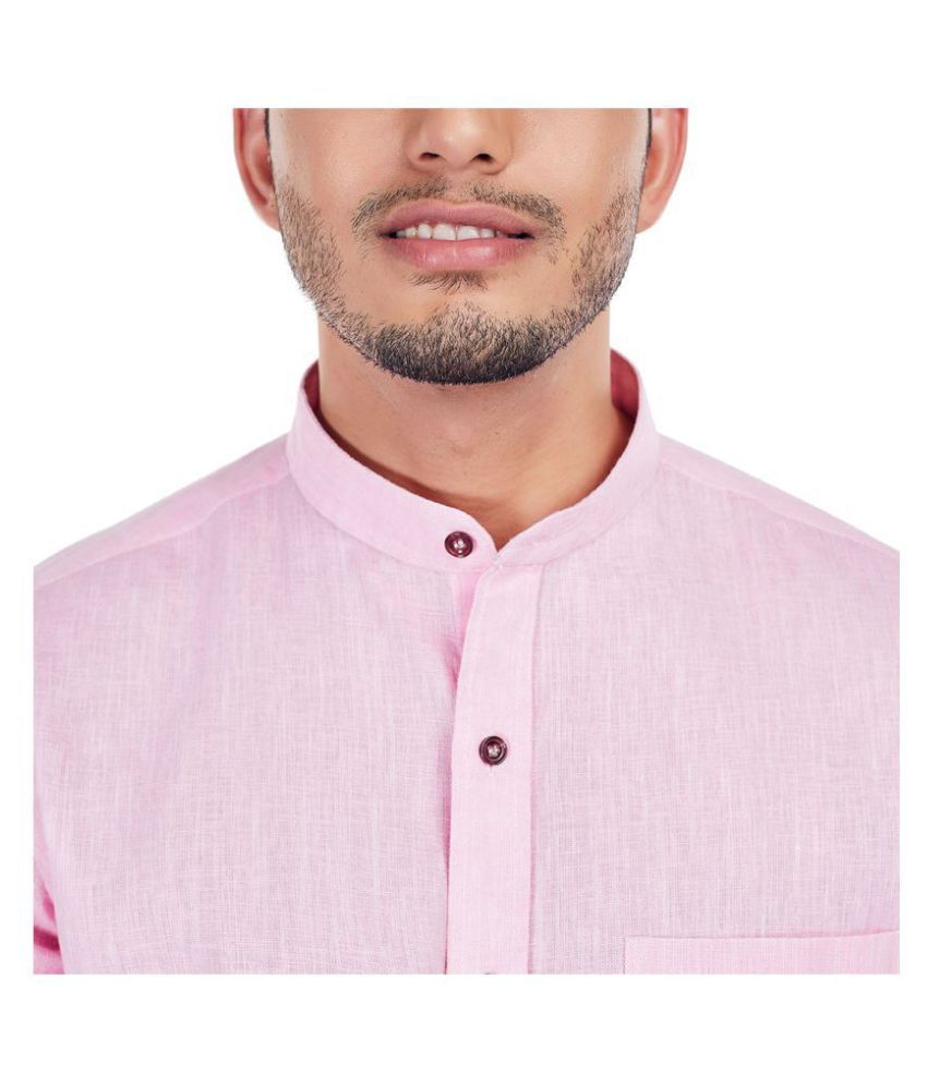 EVOQ Linen Pink Shirt - Buy EVOQ Linen Pink Shirt Online at Best Prices in India on Snapdeal