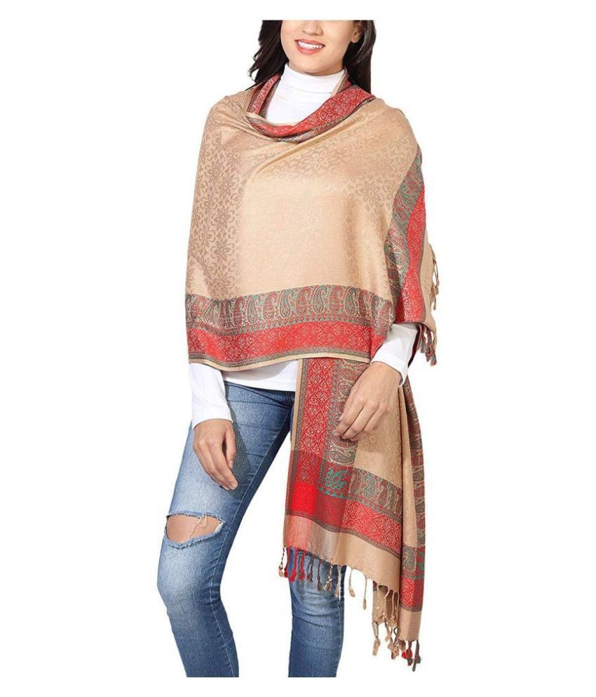     			KASHMIRI Beige Shawl