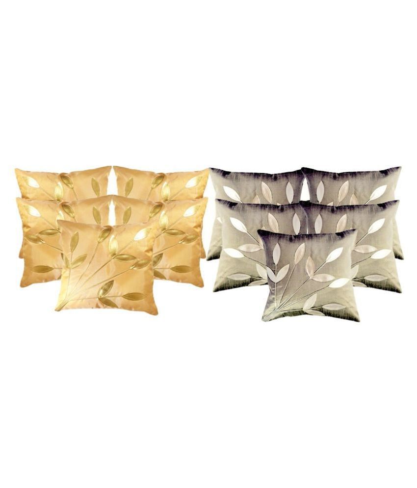     			Belive-Me Set of 10 Poly Dupion Cushion Covers 40X40 cm (16X16)