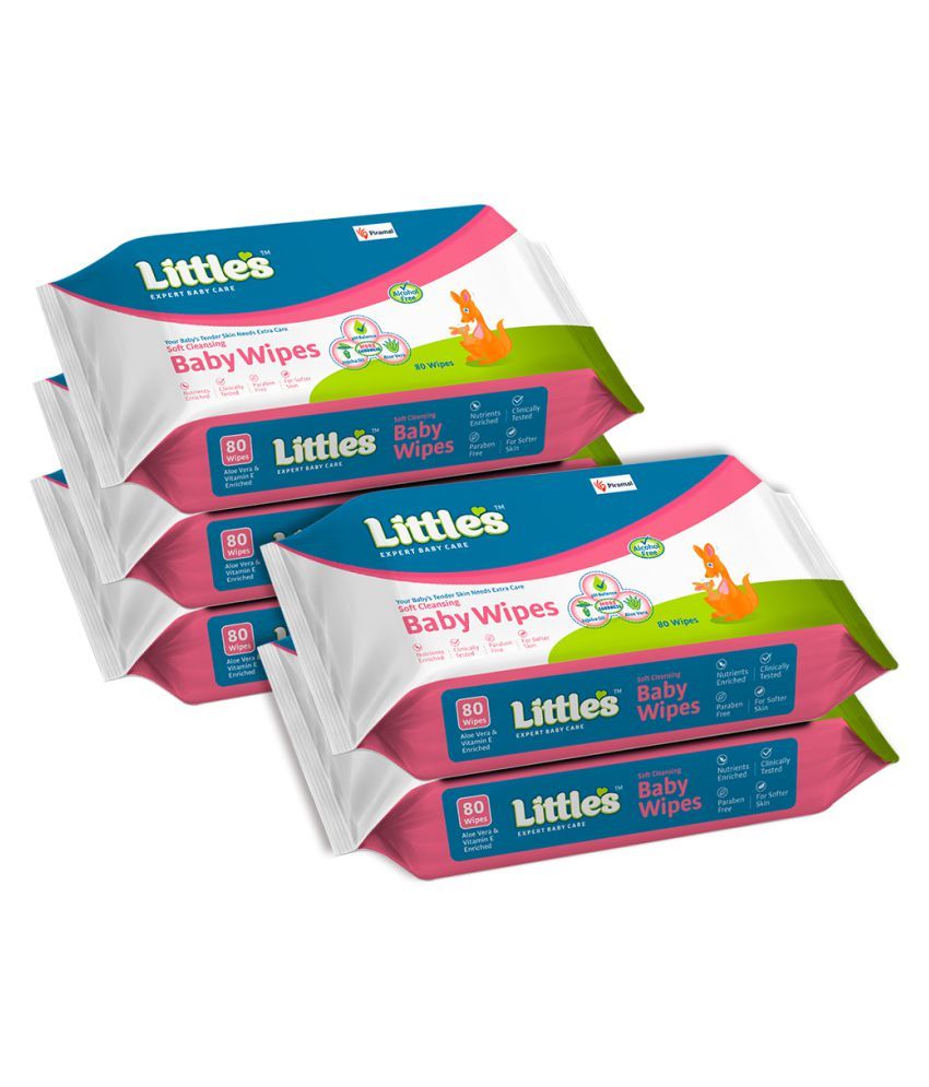 Little's Soft Cleansing Baby Wipes (Pack of 5, 80 Wipes) Buy Little's