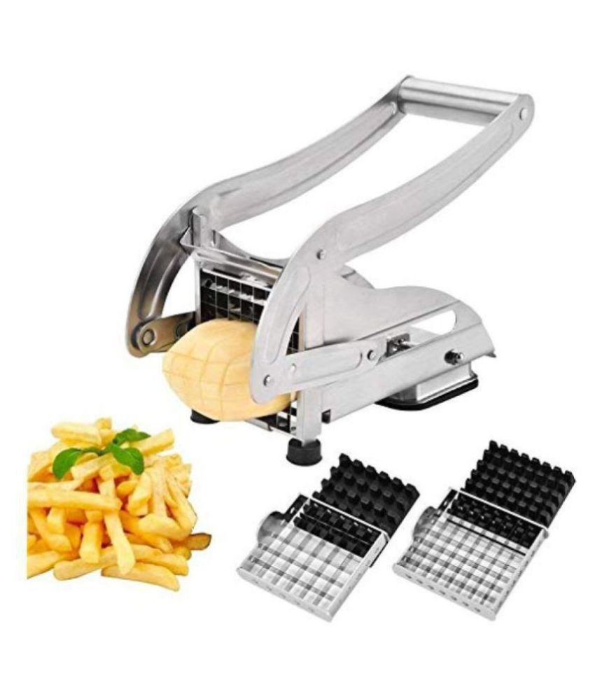 Masvi Enterprise Stainless Steel Potato Chipper with 2 Blades, Easy ...