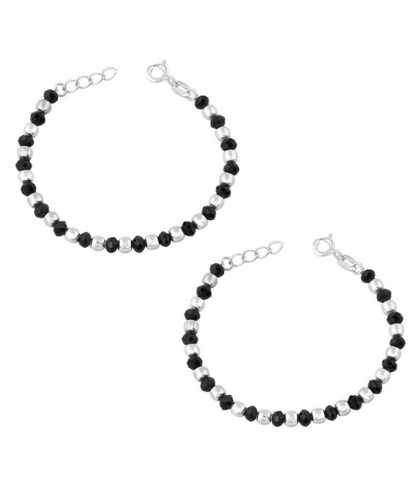 Silver \u0026 Black Beads Nazariya Sterling 