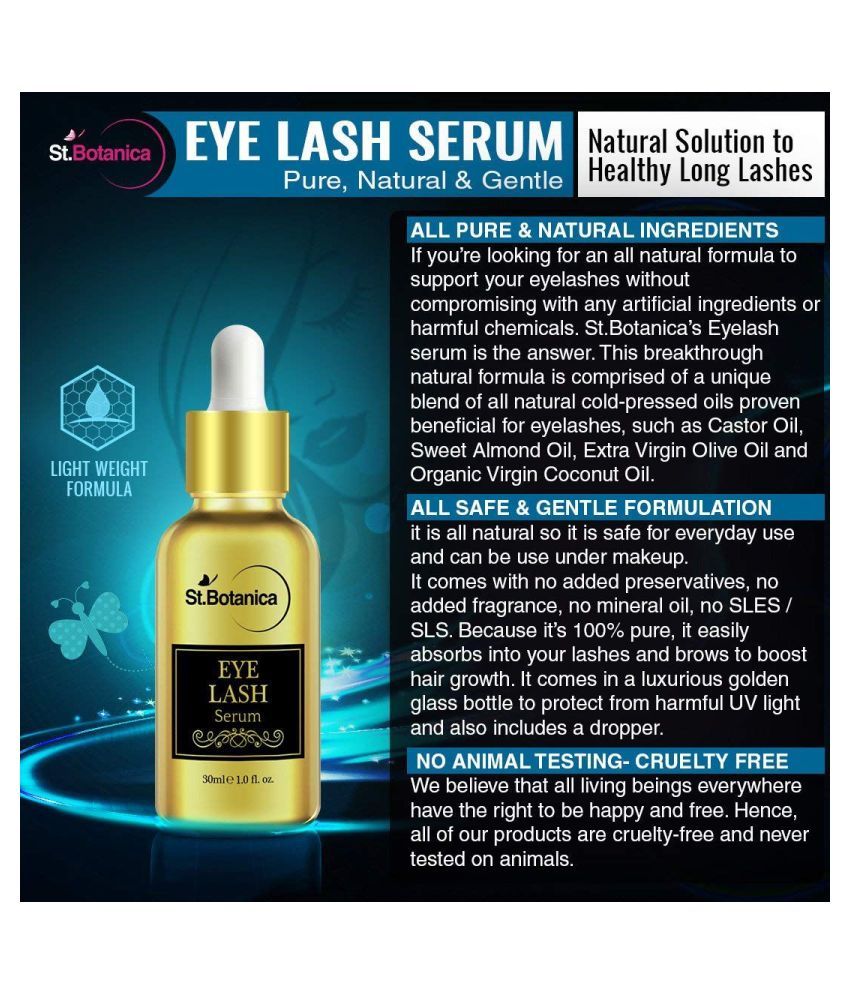 StBotanica Eyelash Growth Serum (With Castor Oil, 100 Pure and