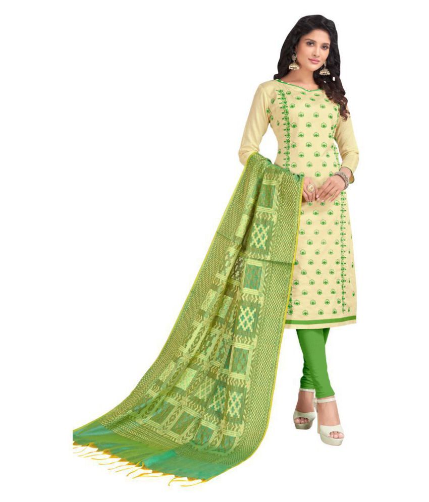 SAINOOR White Cotton Dress Material Buy SAINOOR White Cotton Dress