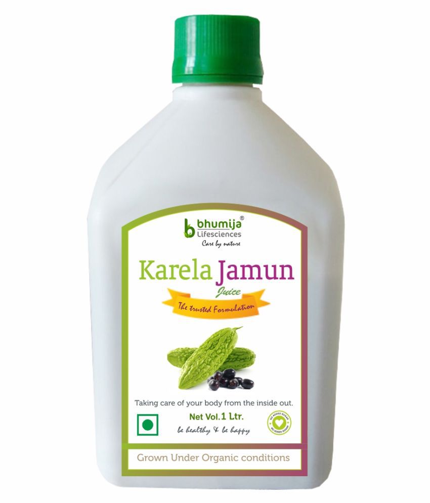     			BHUMIJA LIFESCIENCES Karela Jamun Juice Nutrition Drink Liquid 1 l (Pack of 1)