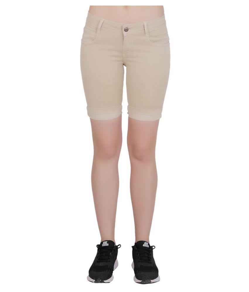 beige hot pants