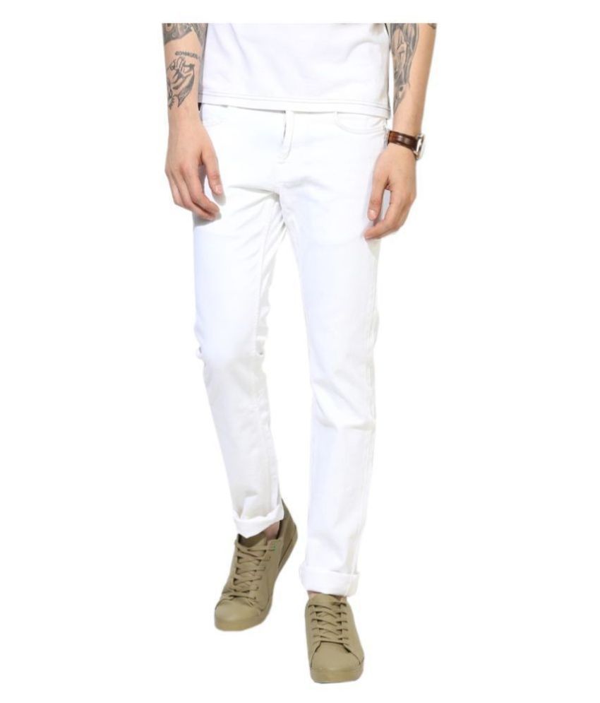     			Lawson White Skinny Jeans