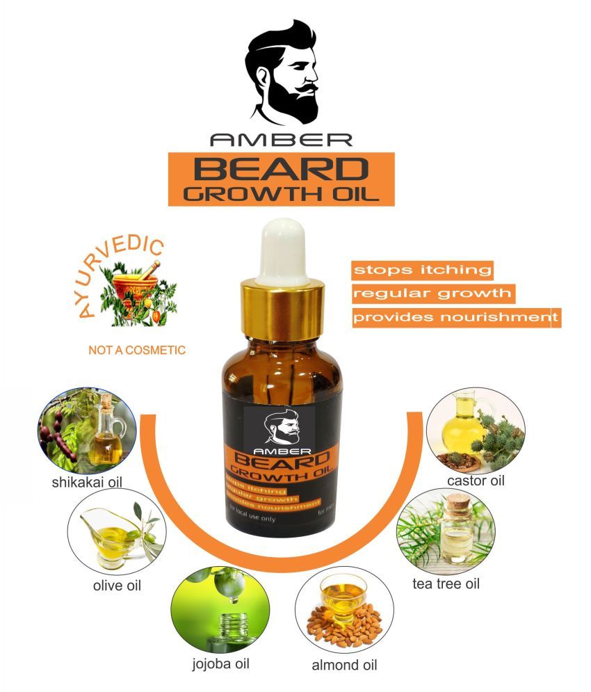 Beard GROW AMBER JOJOBA Beard Oil ALMOND 50 gm Buy Beard GROW AMBER JOJOBA Beard Oil ALMOND 50