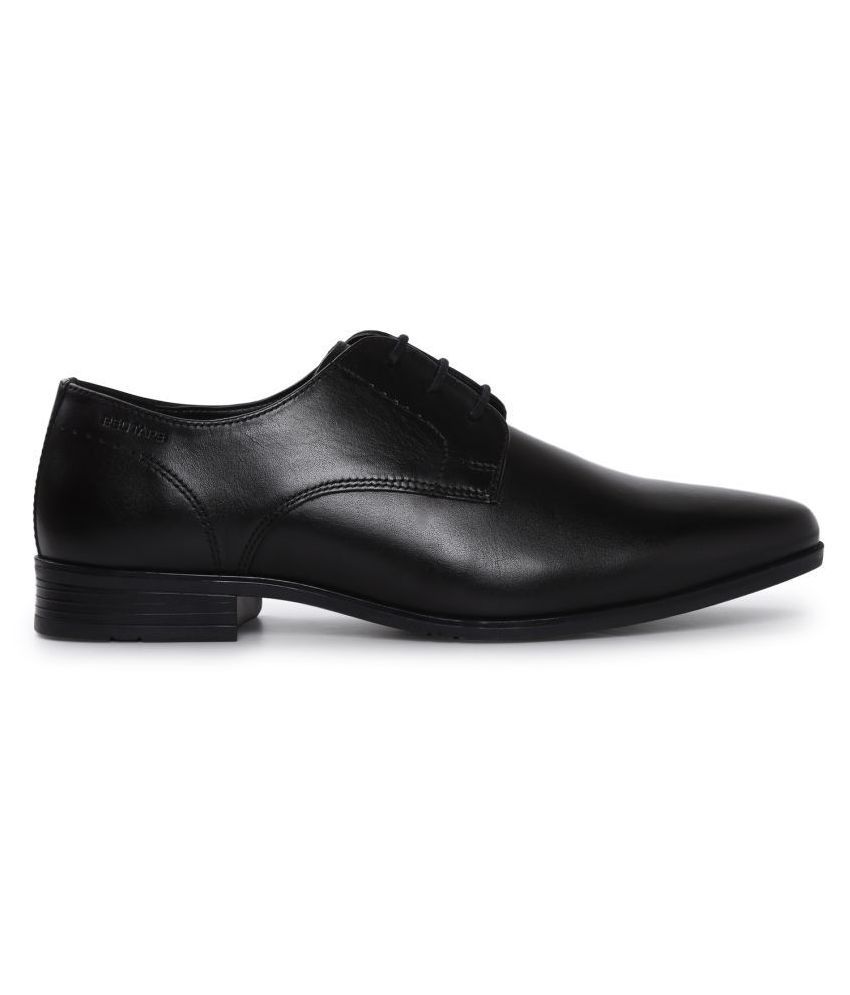 red tape black derby formal shoes