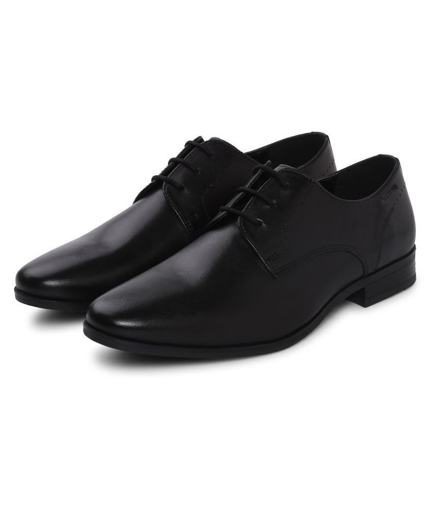 red tape black derby formal shoes
