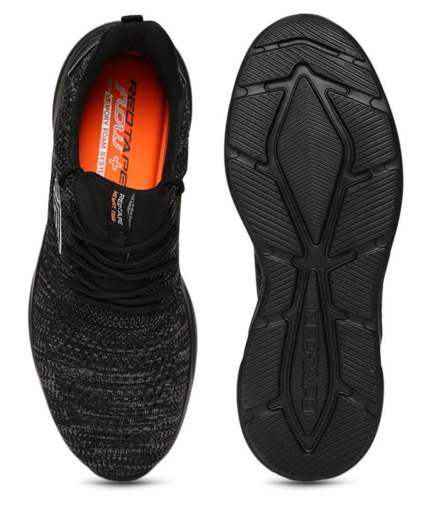 Red Tape Walking Black Running Shoes - Buy Red Tape Walking Black ...