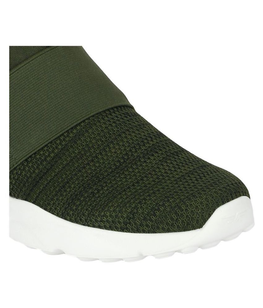red tape men olive green mesh walking shoes